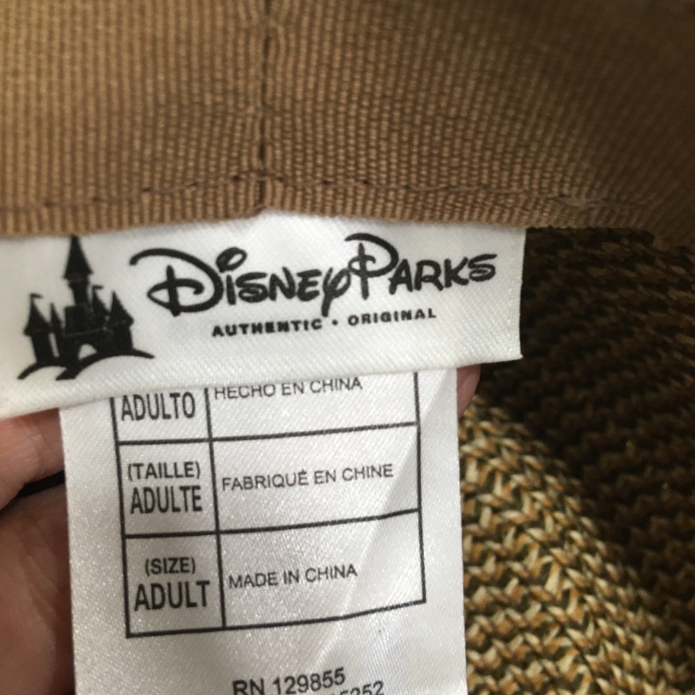 Disney Parks Straw Fedora Hat with tan with black ribbon. Cuba style - Picture 9 of 10